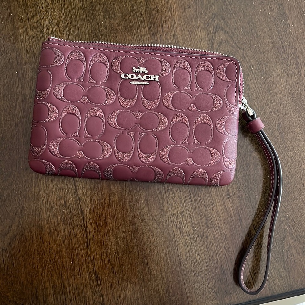 Red coach wristlet